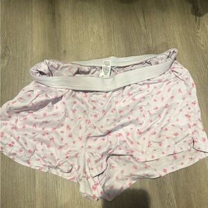PINK Victoria's Secret Light Pink Floral Sleep Shorts